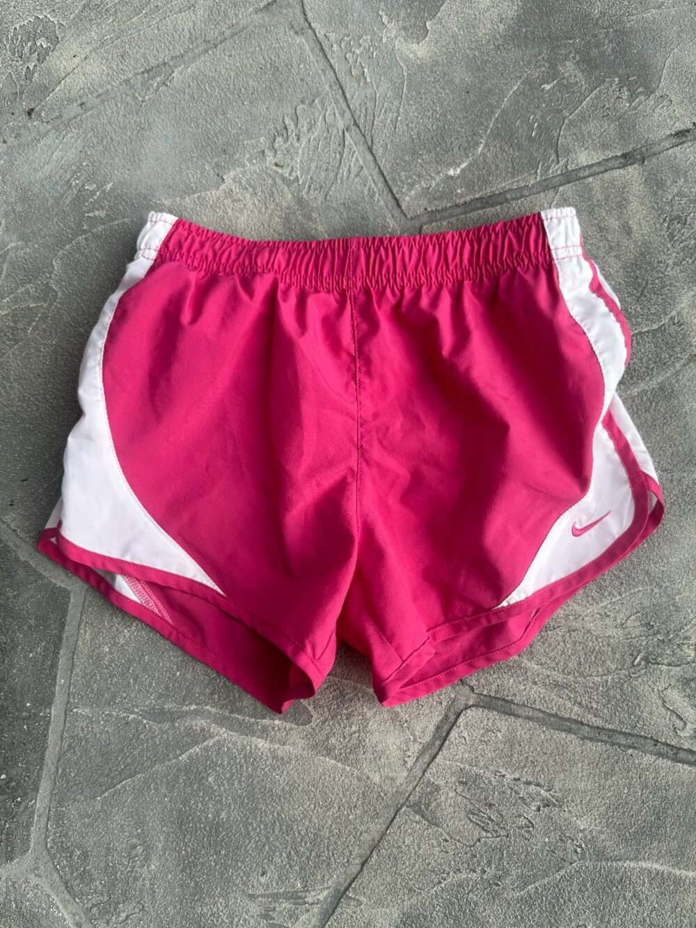 Nike Girls' Pink Dri-FIT Tempo Lined Athletic Running Shorts - Youth Medium